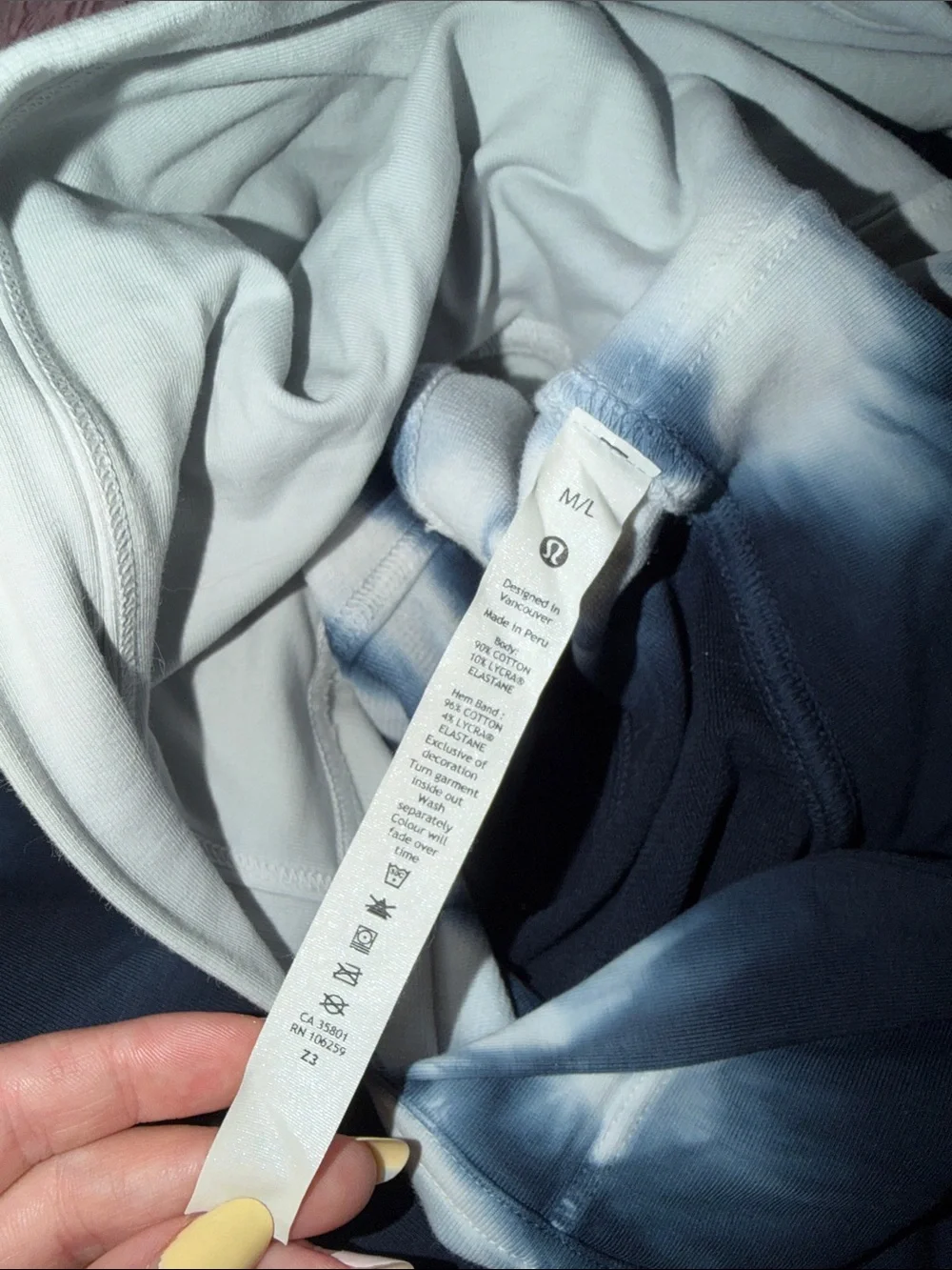 lululemon athletica Gray and Navy Dip-Dye Hoodie